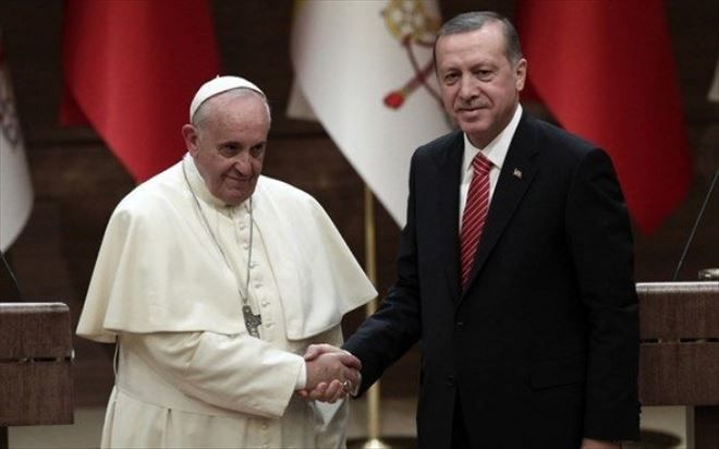 Papa´dan Erdoğan açıklaması: Ziyaretinden memnuniyet duyarım