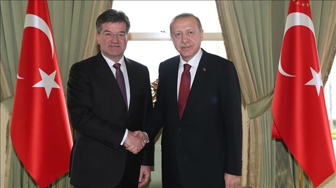Erdoğan, Slovakya Dışişleri Bakanı Lajcak´ı kabul etti