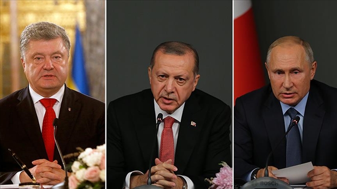 Cumhurbaşkanı Erdoğan, Putin ve Poroşenko ile görüştü