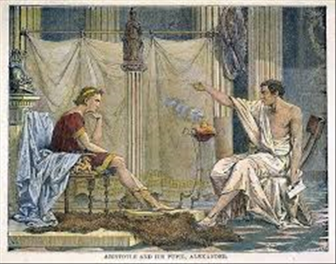 Büyük İskender, Aristoteles ve Diogenes