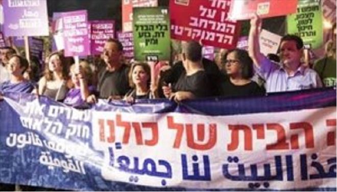 İsrail´in Başkenti Tel Aviv´de ´´Yahudi Ulus Devlet´´ yasası protesto edildi