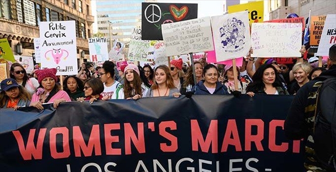 ABD´de kadınlar, Trump hükümetini protesto etti