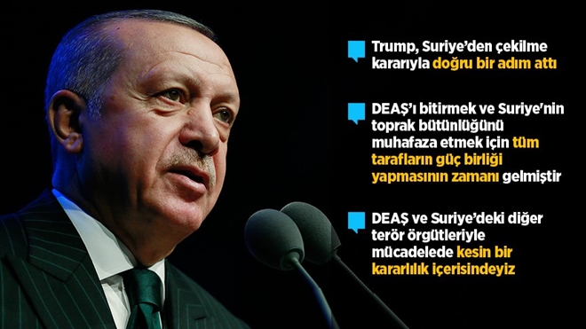 Cumhurbaşkanı Erdoğan: Trump Suriye´den çekilme kararı alarak doğru bir adım attı
