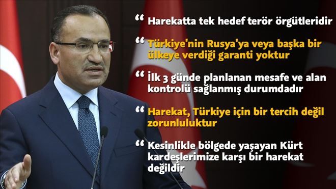 Başbakan Yardımcısı Bozdağ: Zeytin Dalı Harekatı´nda tek hedef terör örgütleridir