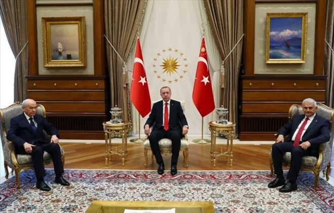 ERDOĞAN İLE BAHÇELİ GÖRÜŞTÜ