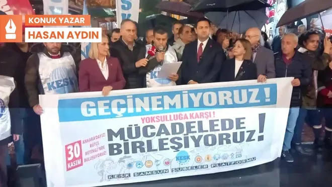 KESK 30 Kasım mitingi: Geçinemiyoruz, Yoksulluğa Karşı Mücadelede Birleşiyoruz!